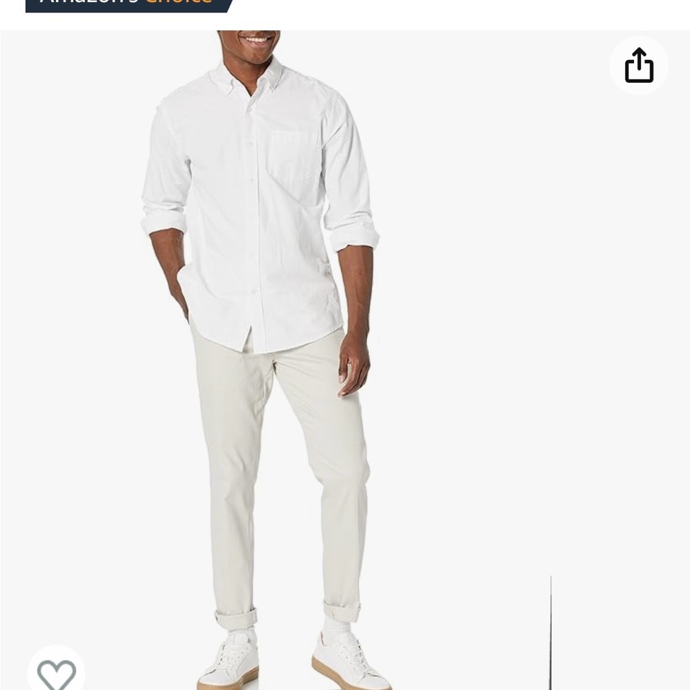 Amazon essentials chinos Stone color NWT Sz 30x32